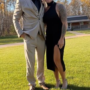 Lulu's Black One Shoulder Dress